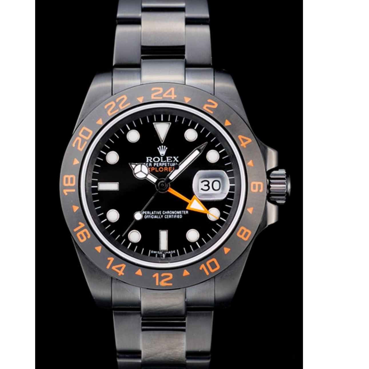 Rolex copies cheap Watch Bezel Black Ceramic Rolex Explorer Black Dial 0521